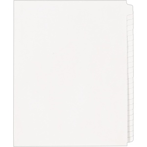 Avery Blank Tab Legal Exhibit Binder Dividers, White Unlaminated Tabs, Letter-Size, Standard Collated 25-Tab Set (11959)(1 Set)