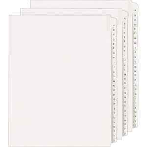 Avery Collated A-Z, Legal Exhibit Unpunched Dividers for Use with Any Binding System, 26 Side Tab Dividers Per Set, Helvetica Type, 3 Sets (21874)