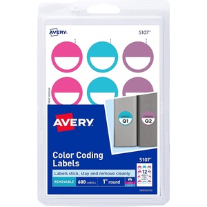 Avery Color Coded Labels 600 Labels