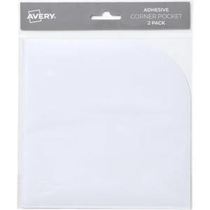 Avery Corner Pockets, 6″ x 6″, Translucent Files for Planners and Notebooks, Adhesive, 2 Total (73715)
