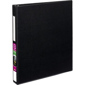 Avery Durable View 3 Ring Binders, 4″ One Touch EZD Rings, 6 Black Binders (08802)(Black)