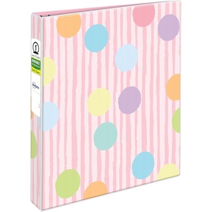 Avery Fashion Durable View 3 Ring Binder, 1″ Round Rings, 175-Sheet Capacity, 1.4 Inch Wide Spine, Customizable Clear Cover and Spine, Pixel Puzzle Design (26737)(Sweet Sherbet)