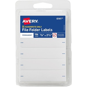 Avery File Folder Labels, 5/8″ x 2-3/4″, White, Non-Printable, 156 Blank Labels Total (6141)