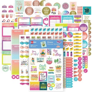 Avery Fitness Planner Stickers Pack, 30 Sheets, Health and Fitness, 1,362 Stickers for Your Planner, Journal or Calendar (6787)