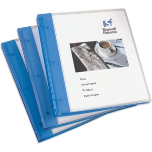 Avery Flexible View 3 Ring Binder, 1/2 Inch Round Rings, 1 Blue Binder (17670)(3 Pack)