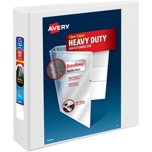 Avery Heavy-Duty View 3 Ring Binder, 2″ One Touch EZD Rings, 540-Sheet Capacity, 2.8 Inch Wide Spine, Great for Home, School Supplies, Office, or Organization Needs, 1 White Binder (79192)