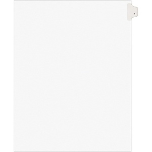 Avery Individual Legal Exhibit Dividers, Avery Style, 1, Side Tab, 8.5 x 11 inches, Pack of 25 (11911)(One Size (Pack of 5))