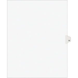 Avery Individual Legal Exhibit Dividers, Avery Style, 13, Side Tab, 8.5 x 11 inches, Pack of 25 (11923)
