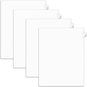 Avery Individual Legal Exhibit Dividers, Avery Style, 2, Side Tab, 8.5 x 11 inches, Pack of 25 (11912)(4 Sets)