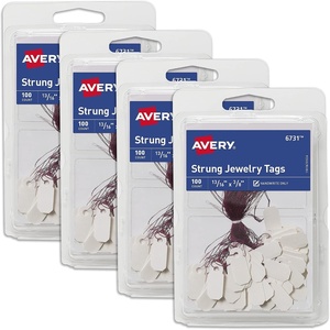 Avery Jewelry Tags, 0.8125 x 0.375 Inches, Pack of 100 (6731)(400 tags)