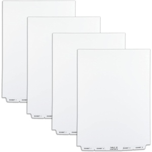 Avery Legal Exhibit Binder Dividers, Preprinted EXHIBIT 1-25 and Table of Contents Bottom Tabs, Unpunched Letter Size, 1 Set Collated, 4 Sets per Pack (11378)(0)