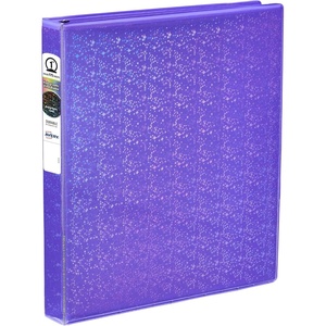 Avery Luxe Collection Durable Holographic 3 Ring Binder, Customizable View Cover, 1 Inch Round Rings, 1 Holographic Violet Binder (03226)(Violet)
