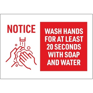 Avery Preprinted Wall Decals, “Prevent Germs from Spreading” Safety Signs, 7″ x 10″, Tear and Water Resistant, 5 Removable Wall Signs (83174)(Wash Hands 20 Seconds)