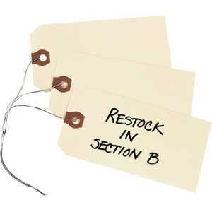 Avery Price Tags with String Attached, 11.5 pt. Stock, 4-3/4″ x 2-3/8″, 1,000 Manila Hang Tags (12605)