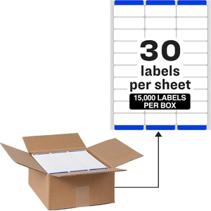 Avery Printable Address Labels with Sure Feed, 1″ x 2-5/8″ Customizable Stickers, White, 15,000 Blank Mailing Labels for Laser Printers, Great for Mailing, Shipping, and More (95915)