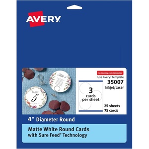Avery Printable Postcards with Sure Feed Technology, 4″ x 6″, White, 100 Blank Postcards for Laser Printers (5389)(Matte White)