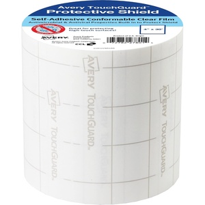 Avery TouchGuard Protective Shield, Active Agents Built in to Protect The Film, 4″ x 30′, 1 Roll, Self-Adhesive Conformable Clear Film (Avery 27801)