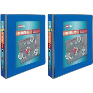 Avery Ultralast 3 Ring Binder, 1.5 Inch Slant Rings, 1 Blue Binder (79712)(1.5″ (Pack of 2))