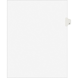 Avery Unpunched Legal Exhibit Dividers, Avery Style Helvetica Bold Type, Letter Size, Individual Side Tab #7, 25 Total (11917)