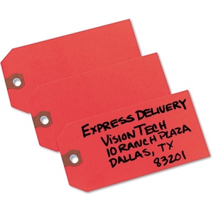 Avery Unstrung Shipping Tags, 11.5 pt. Stock, 4-3/4″ x 2-3/8″, 1,000 Red Hang Tags (12345)