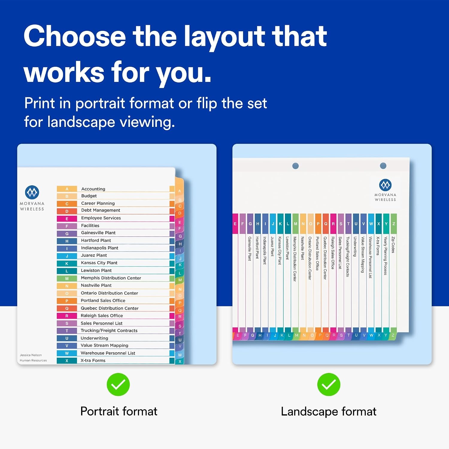 image:imageAvery AZ Dividers for 3 Ring Binders 26 Tabs per Set Customizable Table of Contents Multicolor Tabs Great for Organizing Reports Projects and More 111250281 H x 110 L x 110 W