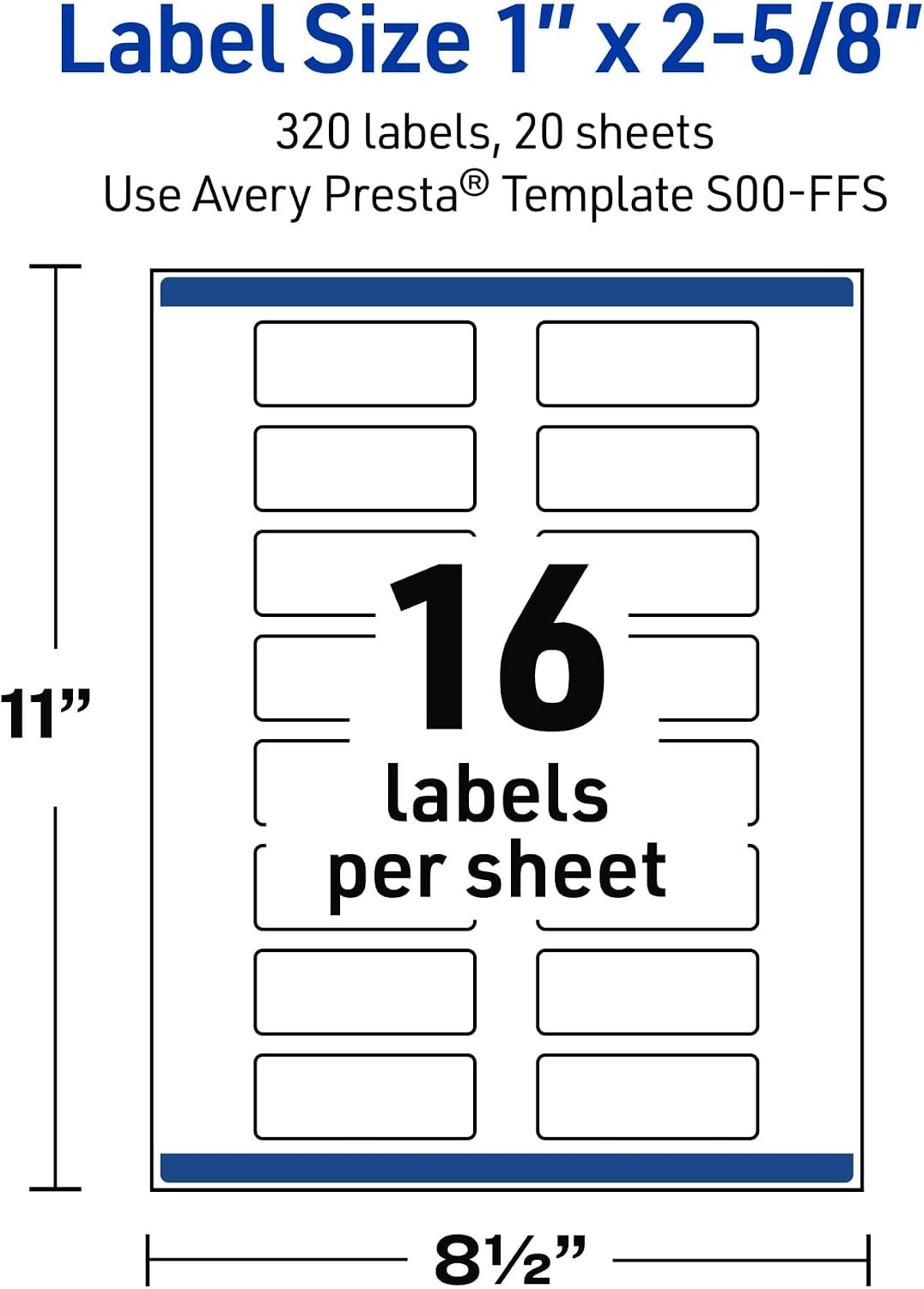 image:imageAvery Printable Christmas Address Labels with Sure Feed Technology Rectangle 1 x 258 PrePrinted Green amp Metallic Gold Border Design Matte White Laser amp Inkjet Compatible 160 TotalRed Metallic Gold Gift Bow
