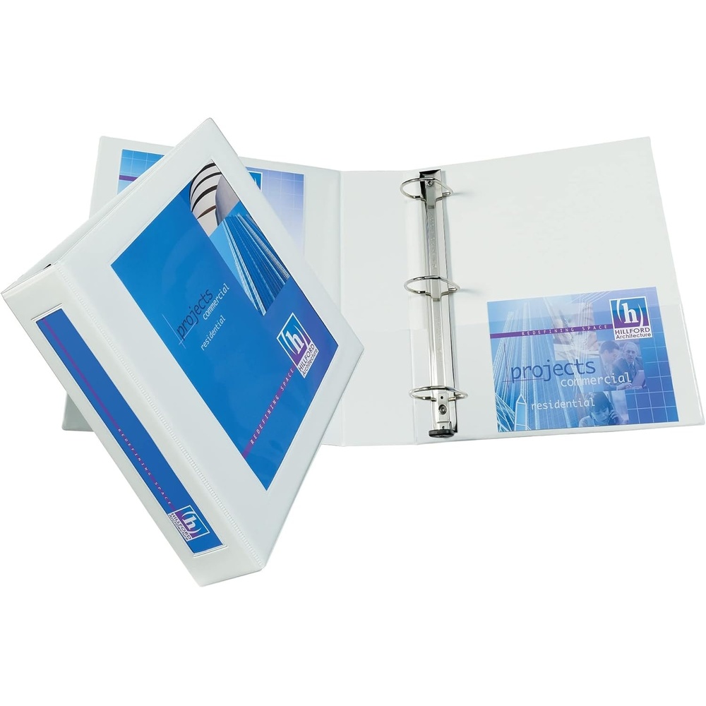 image:imageAvery HeavyDuty Framed View 3Ring Binder 2 EZD Rings 1 Navy Blue Binder 68033White