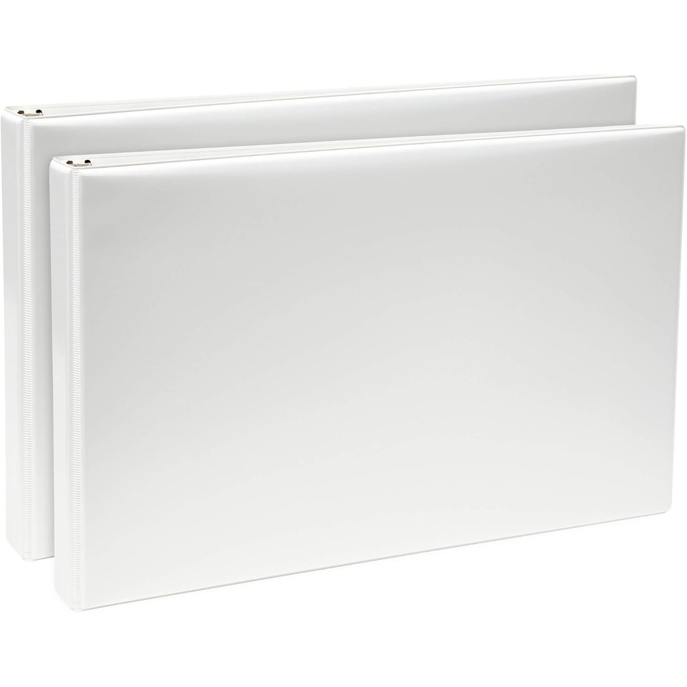 image:imageAvery HeavyDuty View 3 Ring Binders 1 Slant Rings Holds 11 x 17 Paper White 2 Pack 17707