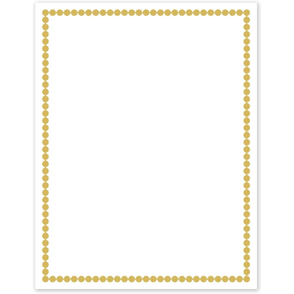 image:imageAvery Printable FullSheet Cardstock Gold amp Navy Border Florals 85 x 11 Matte White FullSheet Cardstock LaserInkjet 10ct Great Craft PaperGold Beads