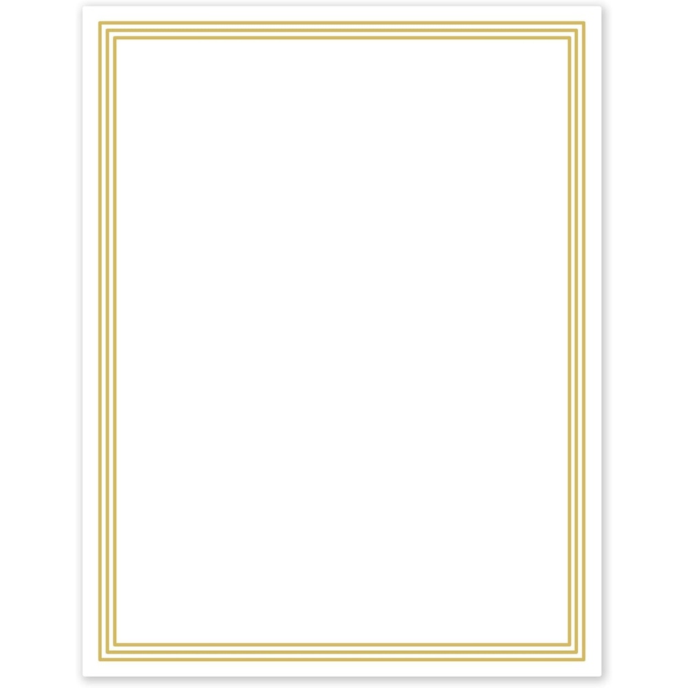 image:imageAvery Printable FullSheet Cardstock Gold amp Navy Border Florals 85 x 11 Matte White FullSheet Cardstock LaserInkjet 10ct Great Craft PaperMultiLined Gold Border