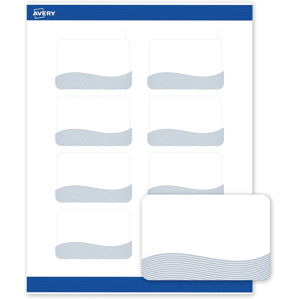 image:imageAvery Printable Rectangle Labels Black and White Polka Dots 2 x 3 Matte White Rectangle Labels Permanent LaserInkjet 80ct Great for Product MerchandisingBlue Waves