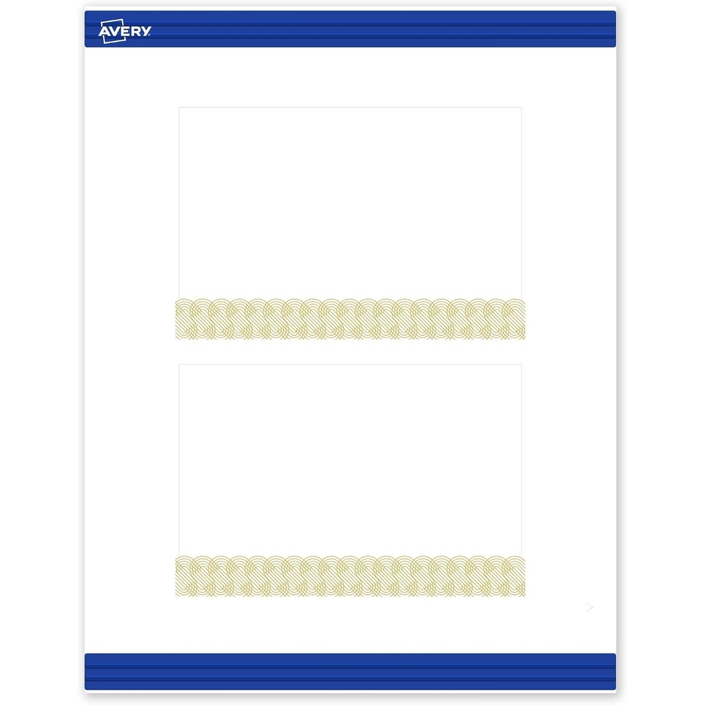 image:imageAvery Printable Rectangle Postcards Gold MultiLined Border 4 x 6 Matte White LaserInkjet 20ct Great for PostcardsGold Lace Trim