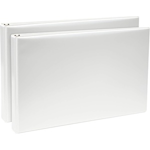 Avery Heavy-Duty View 3 Ring Binders, 1″ Slant Rings, Holds 11″ x 17″ Paper, White, 2 Pack (17707)