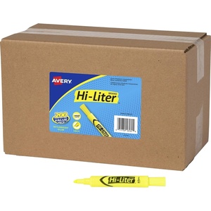 Avery Hi-Liter Desk-Style Highlighters, Smear Safe Ink, Chisel Tip, Value Pack 36 Fluorescent Yellow Highlighters (98208)(200 highlighters)