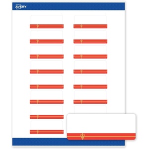 Avery Printable Christmas Address Labels with Sure Feed Technology, Rectangle, 1″ x 2-5/8″, Pre-Printed Green & Metallic Gold Border Design, Matte White, Laser & Inkjet Compatible, 160 Total(Red Gift W/ Metallic Gold Bow)