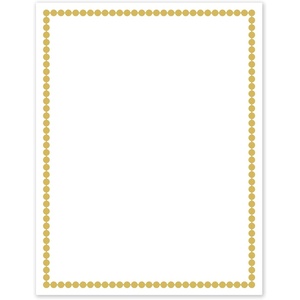 Avery Printable Full-Sheet Cardstock, Gold & Navy Border Florals, 8.5″ x 11″, Matte White Full-Sheet Cardstock, Laser/Inkjet, 10ct, Great Craft Paper(Gold Beads)