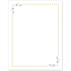 Avery Printable Full-Sheet Cardstock, Gold & Navy Border Florals, 8.5″ x 11″, Matte White Full-Sheet Cardstock, Laser/Inkjet, 10ct, Great Craft Paper(Green Florals with Gold Dots)