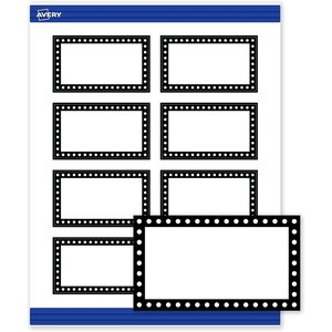 Avery Printable Rectangle Cards, Sure Feed Technology, 2″ x 3.5″, Matte White with Double Black Border Design, Laser & Inkjet Compatible, 80 Total, Great for Branding, Weddings, and More(Black & White Polka Dots)