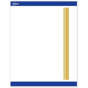 Avery Printable Rectangle Invitation Cards, Gold Multi-Lined Border, 5″ x 7″, Matte White, Laser/Inkjet, 20ct, Great for Invitation Cards(Double Dipped Gold Edge)