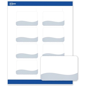 Avery Printable Rectangle Labels, Black and White Polka Dots, 2″ x 3″, Matte White Rectangle Labels, Permanent, Laser/Inkjet, 80ct, Great for Product Merchandising(Blue Waves)