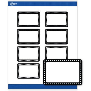 Avery Printable Rectangle Labels, Black and White Polka Dots, 2″ x 3″, Matte White Rectangle Labels, Permanent, Laser/Inkjet, 80ct, Great for Product Merchandising(Black & White Polka Dots)