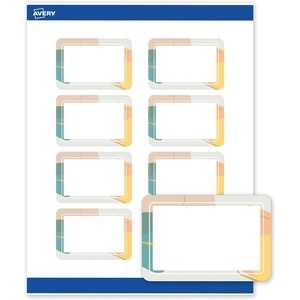 Avery Printable Rectangle Labels, Gold Dots, Green Florals, 2″ x 3″, Matte White Rectangle Labels, Permanent, Laser/Inkjet, 80ct, Great for Product Merchandising(Color Block With Metallic Gold Veins)
