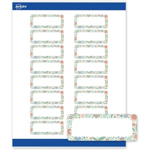 Avery Printable Rectangle Labels, Sure Feed Technology, Double Gold Border, Florals Design, 1″ x 2-5/8″, Matte White Permanent Labels, Laser/Inkjet, 160 Total, Great for Addressing(Mint & Gold Floral Frame)