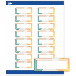 Avery Printable Rectangle Labels, Sure Feed Technology, Double Gold Border, Florals Design, 1″ x 2-5/8″, Matte White Permanent Labels, Laser/Inkjet, 160 Total, Great for Addressing(Color Block With Metallic Gold Veins)