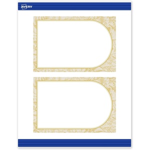 Avery Printable Rectangle Postcards, Gold Multi-Lined Border, 4″ x 6″, Matte White, Laser/Inkjet, 20ct, Great for Postcards(Arched Metallic Gold Florals)