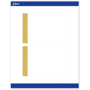 Avery Printable Rectangle Postcards, Gold Multi-Lined Border, 4″ x 6″, Matte White, Laser/Inkjet, 20ct, Great for Postcards(Dipped Gold Edge)