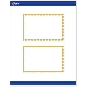 Avery Printable Rectangle Postcards, Gold Multi-Lined Border, 4″ x 6″, Matte White, Laser/Inkjet, 20ct, Great for Postcards(Gold Beads)