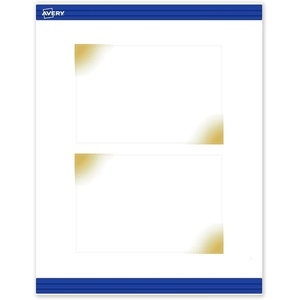 Avery Printable Rectangle Postcards, Gold Multi-Lined Border, 4″ x 6″, Matte White, Laser/Inkjet, 20ct, Great for Postcards(Gold Blush)