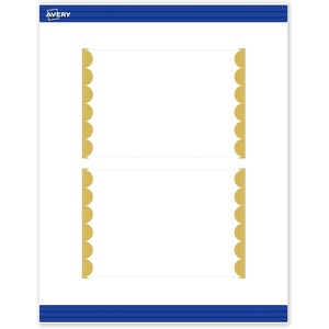 Avery Printable Rectangle Postcards, Gold Multi-Lined Border, 4″ x 6″, Matte White, Laser/Inkjet, 20ct, Great for Postcards(Gold Dots Edge)