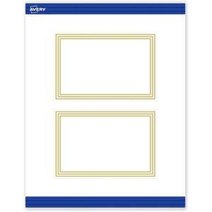 Avery Printable Rectangle Postcards, Gold Multi-Lined Border, 4″ x 6″, Matte White, Laser/Inkjet, 20ct, Great for Postcards(Multi-Lined Gold Border)